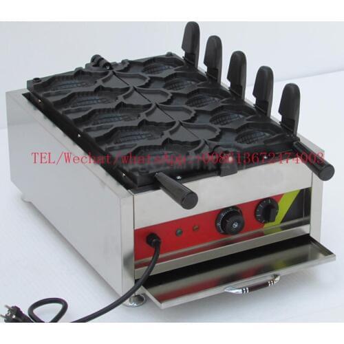 Free shipping Goldfish Ice cream Taiyaki Machine 5 pcs / plate Electric 110v 220v come with 3000W