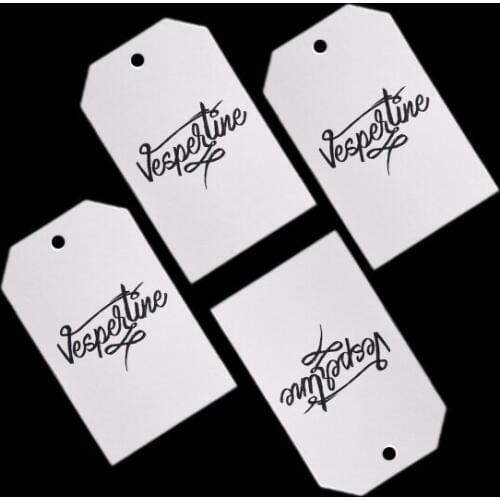 Clothing Hangtag Wholesale Custom Price Name Logo Print Paper Cardboard Hang Tag with Cotton String