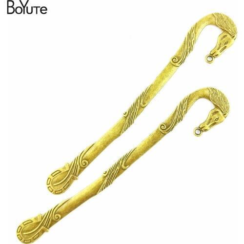 BoYuTe (10 Pieces/Lot) 21*125MM Antique Bronze Plated Zinc Alloy Sea Horse Bookmark Charm Pendant for Diy Jewelry Accessories
