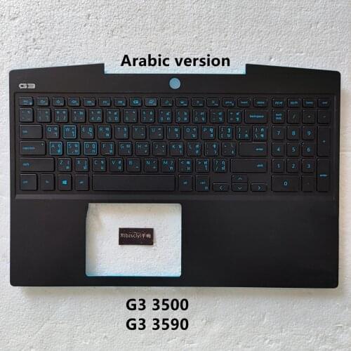 New For DELL G3 3500 Upper Top Cover LCA Back Case Arabic version Black Keyboard Shell