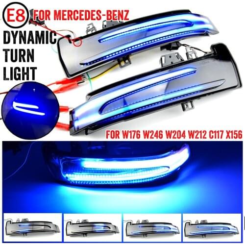 For Benz W221 W212 W204 W176 W246 X156 Dynamic Car Rear View Mirror Turn Signal Light C204 C117 X117 LED Indicator Blinker Lamp