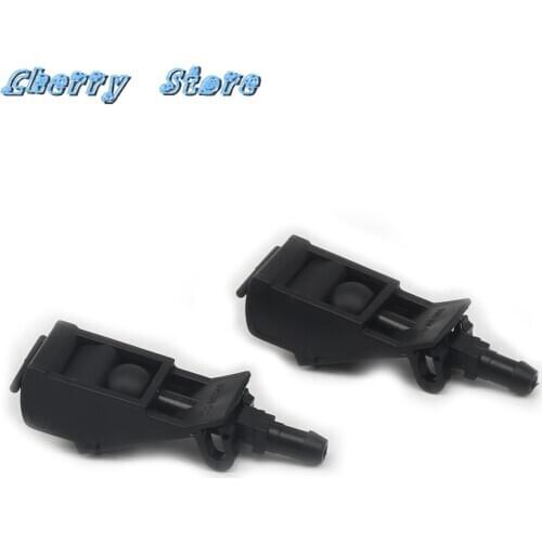 NEW 6E0 955 985 B 2Pcs Unheated Windshield Window Washer Spray Nozzle For VW Volkswagen Jetta MK4 Golf MK4 Beetle Passat T4 T5
