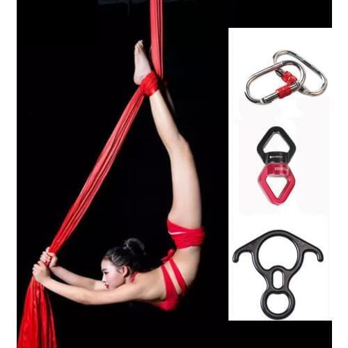 Hammock yoga Top quality 18m Aerial Silks Full Set Low Stretch Nylon High Strength Fly Gear 100% Quality guarantee home gym