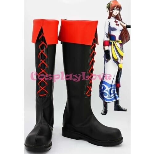 GINTAMA Silver Soul Kagura Cosplay Shoes Boots Hand Made For Halloween Christmas Festival CosplayLove