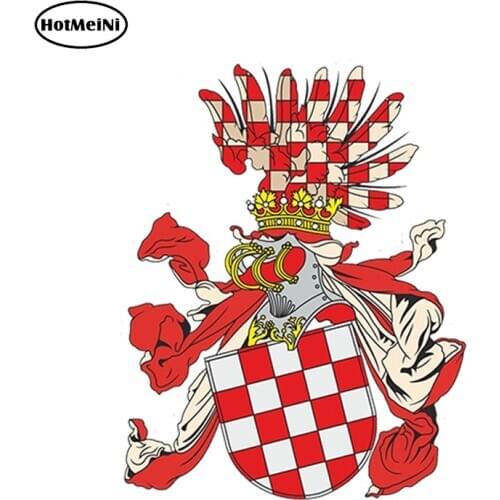HotMeiNi 13cm x 10cm Car StylingI Croatia Crown Land Coat Of Arms Car Sticker Croatian Motorcycle Waterproof Trunk Accessories