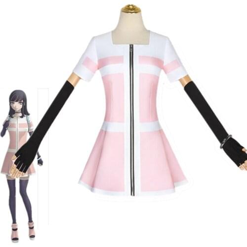 AniLV Japanese Anime Akudama Drive Scammer Ordinary People Cosplay Costume Dress Gloves Bracelet Socks Uniform Set