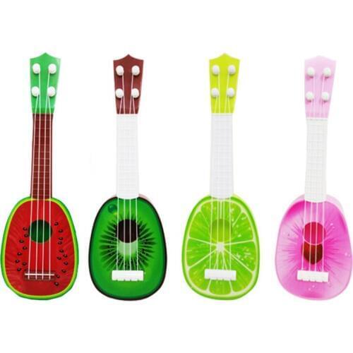 Ukulele 32CM Children Kids Learn Guitar 4 String Ukulele Creative Cute Mini Fruit Can Play Musical Instruments Educational Toys