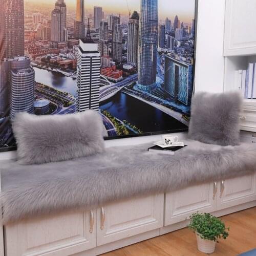 MUZZI Wool Living Room Coffee Table Cushion Sofa Carpet Plush Carpet Bedroom Covered Mattress White Floating Window Mat