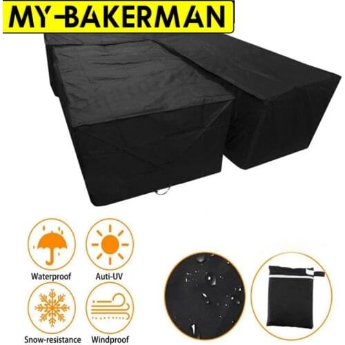L Shape Waterproof Sofa Protect Set All-Purpose Dust Covers Corner Outdoor Sofa Cover Garden Rattan Corner Furniture Cover