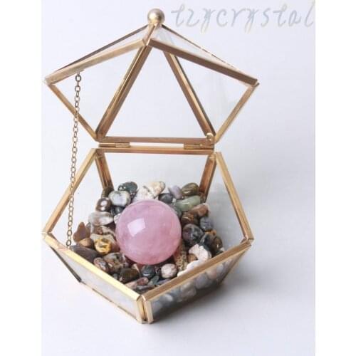 Natural Degaussing Crystal Healing Energy Crystal Ball Fashion Jewelry Box