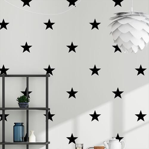 Beibehang White wallpaper Modern living room circle Dots stars TV backdrop bedroom non woven wallpaper roll Childrens room