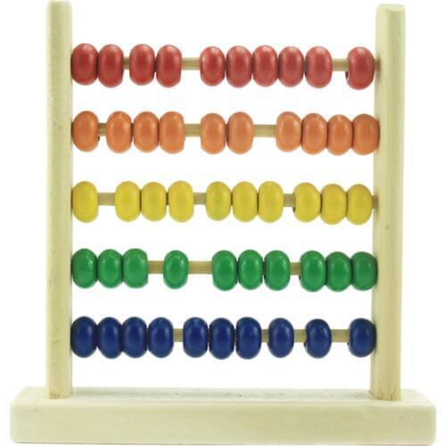 Educational Toy Mini Wooden Abacus Children Early Math Learning Toy Numbers Counting Calculating Beads Abacus Montessori