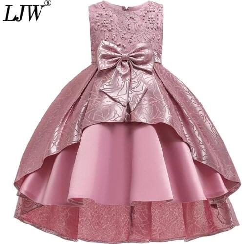 Girl clothes trail wedding dress for Girls Dresses Childrens dress Princess evening dress girl birthday party bow tutu costume