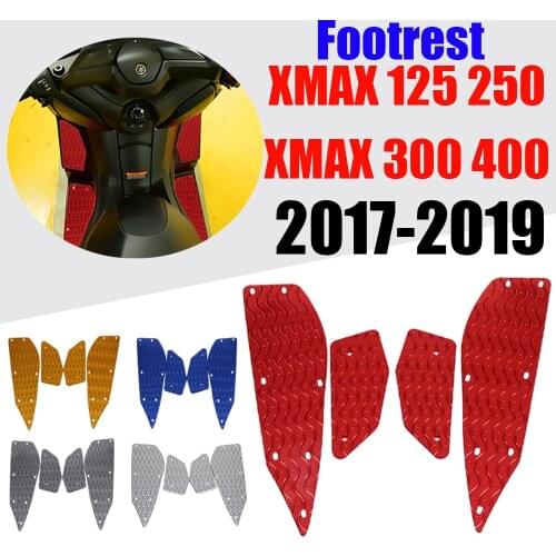 Motorcycle Footrest Foot Pads Pedal Plate Pedals Footpads For Yamaha XMAX300 X MAX XMAX 300 400 250 125 2017-2020 Accessories