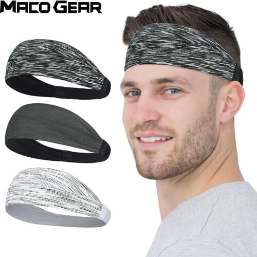 Sports Sweatband Absorbent Sweat Running Headband Yoga Gym Head Band Hair Bandage Elastic Skiing Biking Jog Basketball Fitness