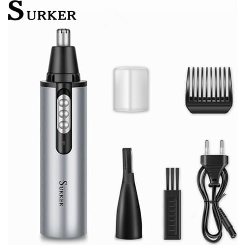 Surker Nose Hair Trimmer 3 in 1 Multifunctional Eyebrows Trimmer Waterproof Rechargeable Nose Hair Clipper micro tondeuse