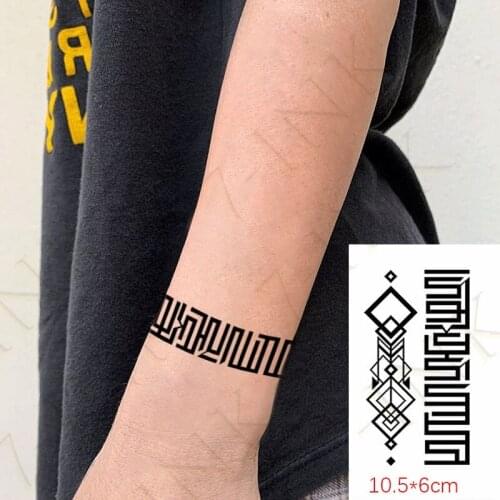 Waterproof Temporary Tattoo Sticker Net Red Totemr Wolf Body Art Flash Tatoo Wrist Leg Neck Fake Tatto For Girl Woman Men