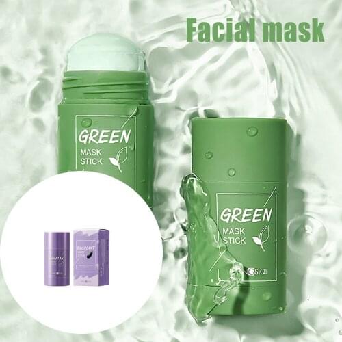 Green Tea Purifying Clay Stick Mask Deep Cleansing Oil Control and Fine Exfoliating Mask Suitable for All Skin Types SK88