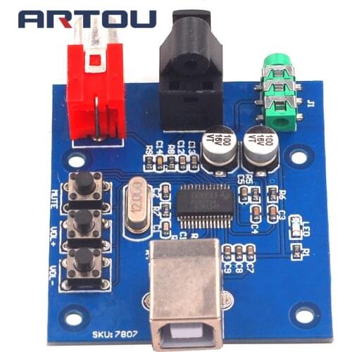 PCM2704 USB Sound Card DAC Decoder USB Input Coaxial Fiber HIFI Sound Card Decoder Fever