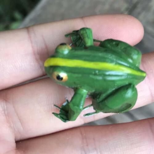 10PCS Clay Charms Flatback Figurines Artificial Frog Figurine With Magnet,Fairy Garden Miniatures,Home Decoration Accessories