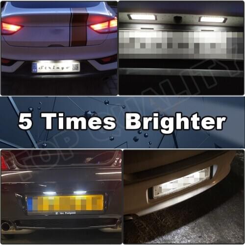 12V LED License Number Plate Light Lamp For Hyundai i30 PD PDE N i30N PD Elantra GT Sonata Veloster Kia Rio Niro Cadenz No Error