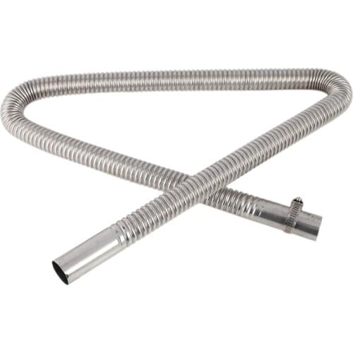 120Cm Stainless Steel Exhaust Clamps Bracket Gas Vent Hose Portable Pipe Silence For Air Diesels Car Heater Kit