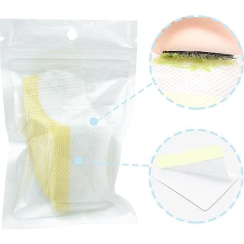 40pcs/pack Lint-Free Paper Cotton Wipes Eyelash Glue Remover Wipe Clean Cotton Pad Sheet Nails Art Cleanin Cleaner Pads