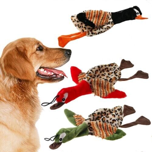 41*12cm Interesting Squeak Plush Pets Dogs Toys Duck Bird Stuffing Free Puppy Interactive Play Assorted Color New 1 Pcs Dog Pets