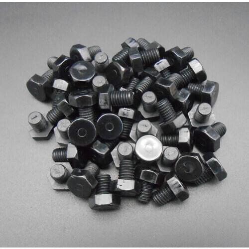 50Pcs M6*8 M6X8MM Plastic ROHS Nylon HEX Head Cap Screw Machine Bolts Black 6MM X 8MM DIN933 Diameter=6MM Length=8MM Pitch: 1MM