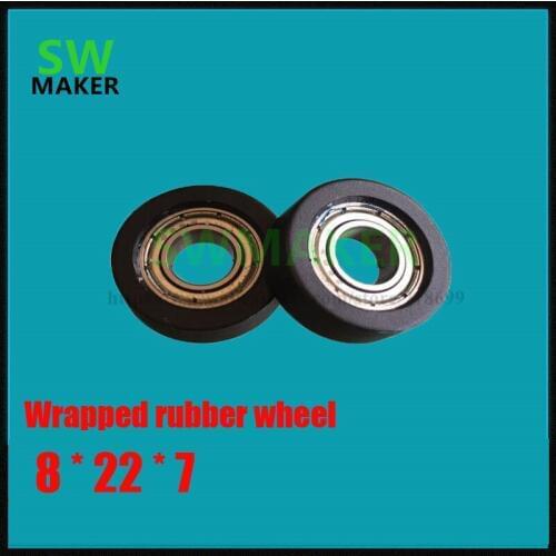 8*22*7mm polyurethane rubber roller bearing small wheel pulley wheel sorter 688 drawer pulley wheel package