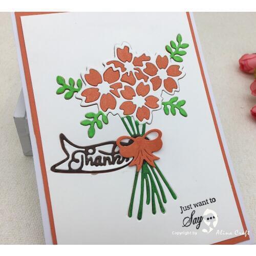 AlinaCraft METAL CUTTING DIES flower thanks spring cut mold art cutter Scrapbook PAPER CRAFTER album card punch emboss stencils