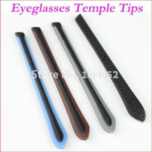 Free Shipping Retail ET-007 Double Colors Anti Slip Eyeglasses Glasses Temple Tips Accessories For Sunglasses Temples