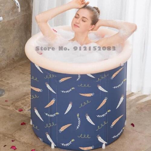 Adult bathing barrel foldable bath barrel household bath tub full body large bath barrel adult bathing artifact