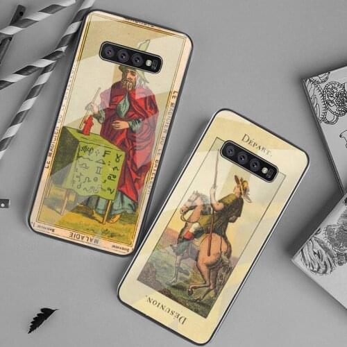 Le Tarot Egyptien de Dusserre Art Phone Case Tempered Glass For Samsung S20 Plus S7 S8 S9 S10 Plus Note 8 9 10 Plus