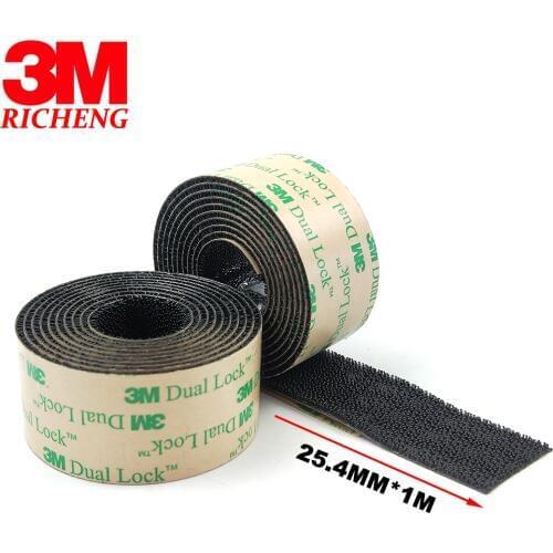 Black Quick dual Lock Fastener ultra tape 3M SJ4575 Dual Lock Low Profile Reclosable Fastener , 1in*1M