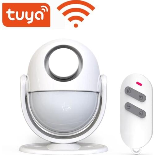 WiFi Tuya PIR Motion Sensor Detector Build-in buzzle Battery Powered Home Alarm System work with IFTTT Smart Life