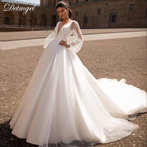 Detmgel Long Sleeve Wedding Dresses