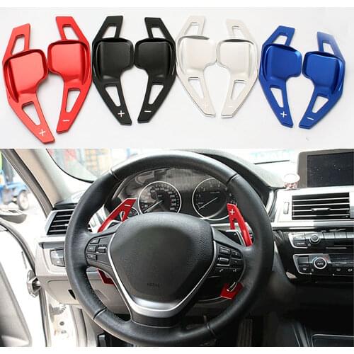 For BMW GT F30 F31 F32 F10 F20 F22 X4 Z4 1 2 3 4 5 6 7 Series aluminum Steering Wheel Extension Interior Paddle Shifter 2PCS