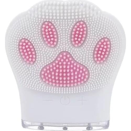 Silicone Facial Cleansing Brush Cute Cat Claw-shaped Electric Cleansing Instrument Massage Face Pore Cleaner Exfoliator