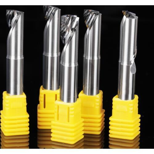 2PCS 3.175mm 2mm 2.5mm Single Flute Milling cutter for Aluminum CNC Tools Solid Carbide End mill Router bits,aluminum process