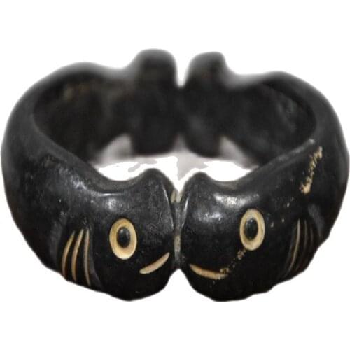 Chinese ancient Hongshan Culture meteorite meteorite double fish Bracelet