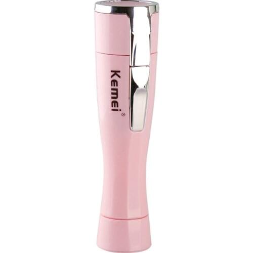 KM-1012 pink lady shaver Portable epilator male and female whole body shaver dry battery scraper Household mini depilator 1PC