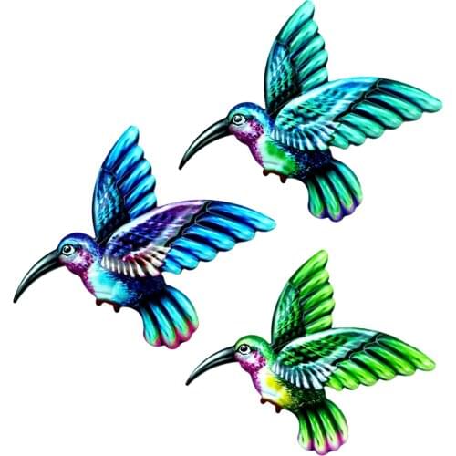 Handcrafted Hummingbird Wall Art Decor Wall Sculpture for Garden Fence Indoor Outdoor Home Garden Decor Accessories