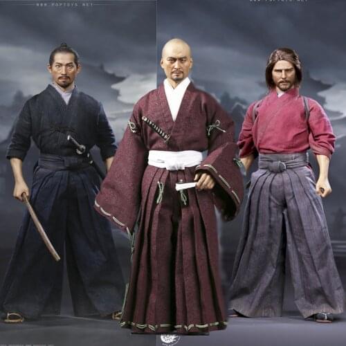POPTOYS 1/6 Scale Devoted Samurai Trainee Ver. / Kendo Ver. Brave Samurai UJIO Warrior EX032 /EX033 EX034 Full Set model