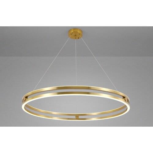 Simple Modern Nordic LED Chandelier Dining Living Room Round Hanging Light Study Bedroom Designer Creative Home Pendant Lamp
