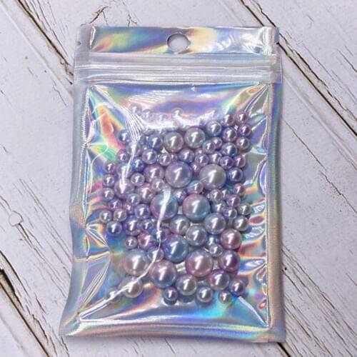 Rainbow Self Sealing Envelope Packaging Pouches Mylar Bags Storage Pouches Bags Holographic Metallic Foil Glitter Mailer Bag