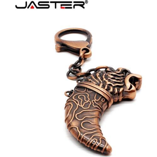 JASTER metal copper saber shape usb flash drive Memory stick knife pendrive USB 2.0 4GB 8GB 16GB 32GB 64GB keychain gift