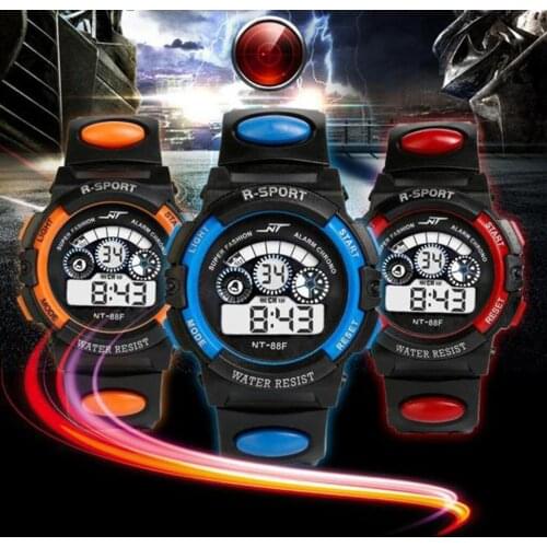 Waterproof Mens Boys Digital Wristwatches Luxury Led Display Alarm Date Sports Wrist Watch Multifunction Calendar Stop Watches