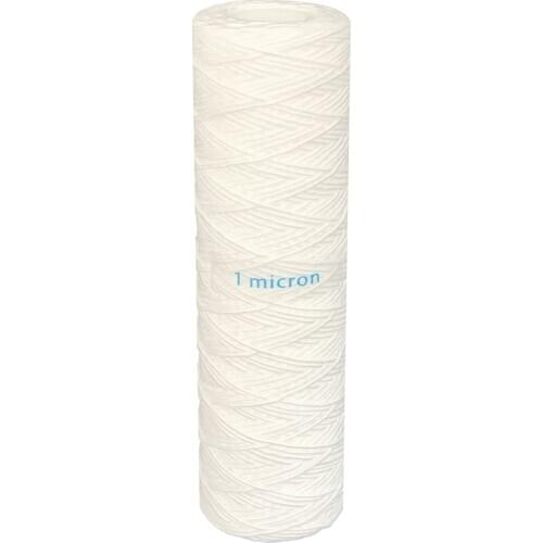 1 Micron 10" x 2.5" String Wound Sediment Water Filter Cartridge Universal Replacement for Any 10 inch RO Unit