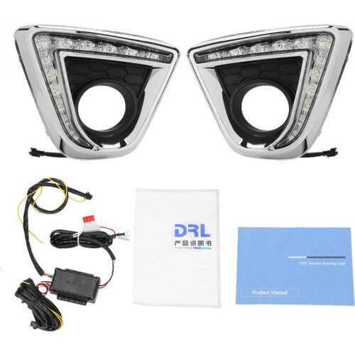 1 Pair Car Styling Daytime Running Light Turn Signal Daylight DRL LED Lights Fog Lamp Cover for Mazda CX-5 2012-2015